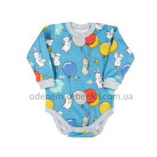 боди 74, боди 80, боді, боді зайчик, боди голубой, боди длинный рукав, бодики, боді для малюків, бодікі