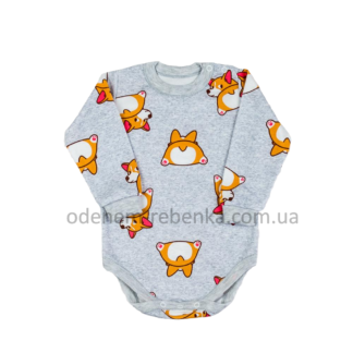 боді, боді з коргі, боди серое, боди длинный рукав, бодики, боді для малюків, бодікі