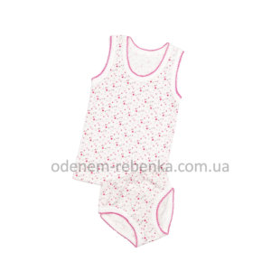 майка на дівчинку, майка для дівчаток, майка+труси для дівчаток, майка с трусами для девочки, майка с сердечками, комплект майка з трусами для дівчинки