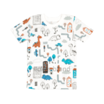 Дитяча футболка з динозаврами, футболка на хлопчика, футболка бавовняна, футболка для хлопчиків