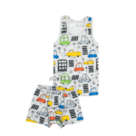 Комплект майка c боксерами с машинками, майка с трусами, білизна для хлопчика з машинками, майка з шортами, майка та боксери з машинками