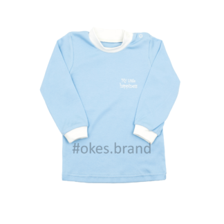 Кофта дитяча блакитна, водолазка блакитна, дитяча водолазка, водолазка для хлопчика, кофтинка на хлопчика