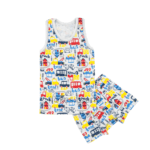 Комплект майка c боксерами с машинками, майка с трусами, білизна для хлопчика з машинками, майка з шортами, майка та боксери з машинками