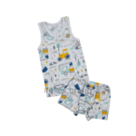 Комплект майка c боксерами с машинками, майка с трусами, білизна для хлопчика з машинками, майка з шортами, майка та боксери з машинками