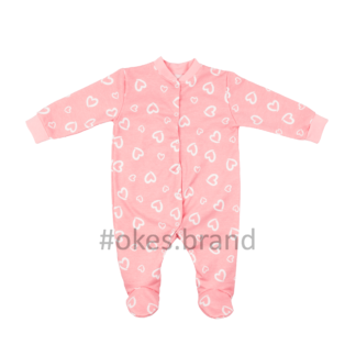 Рожевий комбінезон на дівчинку теплий, чоловічок для новонародженого теплий, чоловічок дитячий, чоловічок рожевий на новонародженого