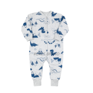 Чоловічок з динозаврами дитячий теплий, ромпер дитячий, ромпер украина, ромпер для малюка, комбінезон теплий дитячий, дитячий ромпер, ромпер 12-24, слип 12-24, слип для мальчика, піжамка дитяча