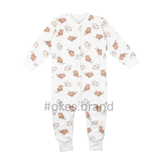 Чоловічок дитячий теплий з ведмедиками, ромпер дитячий, ромпер украина, ромпер для малюка, комбінезон теплий дитячий, дитячий ромпер, ромпер 12-24, слип 12-24, слип для мальчика, піжамка дитяча