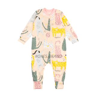 Комбінезон рожевий на дівчинку, сліп для дівчинки, чоловічок на дівчат рожевого кольору, піжамка на дівчинку