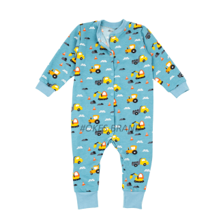 Чоловічок дитячий теплий з машинками, ромпер дитячий, ромпер для малюка, комбінезон теплий дитячий, дитячий спальник, піжамка дитяча